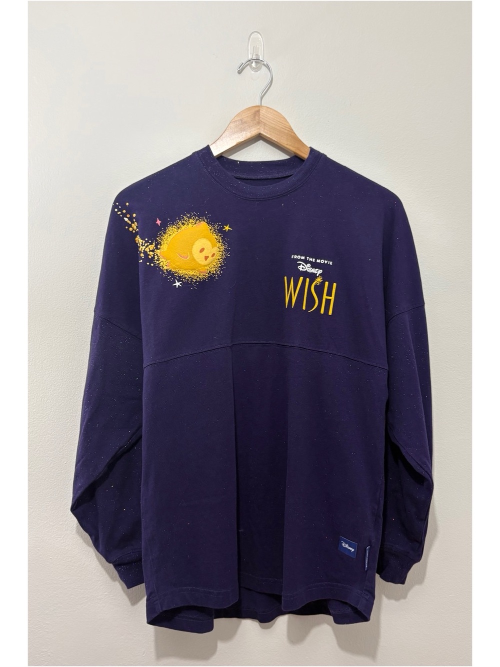 Disney World Spirit Jersey purple “Wish” movie oversized long sleeve shirt (XS)